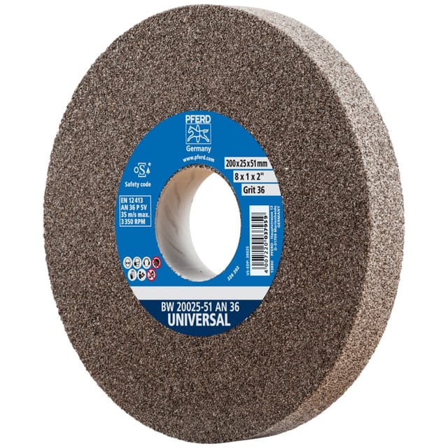 Schleifbockscheibe Ø 200x25 mm Bohrung-Ø 51 mm A36 für universelle Schleifaufgaben