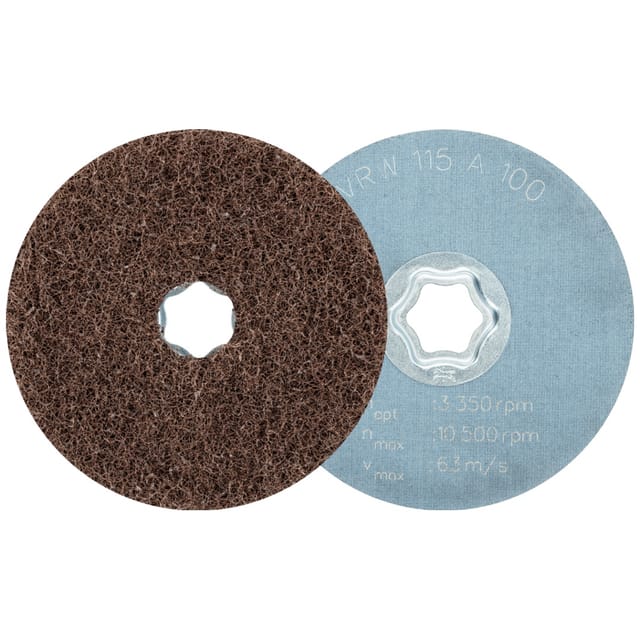 COMBICLICK weiche Vliesronde CC Ø 115 mm A100 zum reinigen und satinieren mit Winkelschleifer