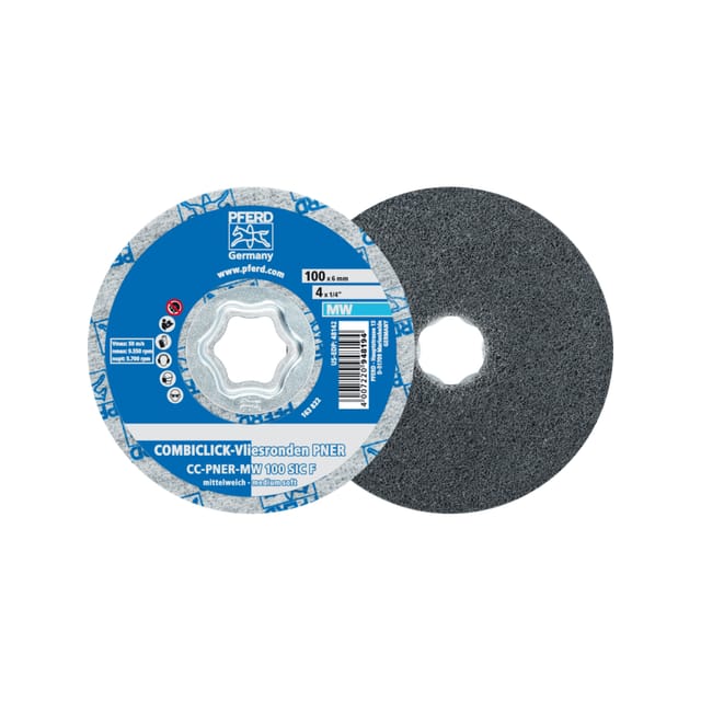 COMBICLICK verpresste Vliesronde CC PNER Ø 100mm Mittelweich SIC Fein für Finish