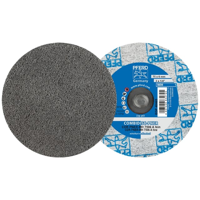 COMBIDISC verpresste Vliesronde CDR PNER Ø 75 mm Mittelhart A Fein für Finish