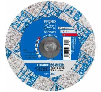 COMBIDISC verpresste Vliesronde CDR PNER Ø 75 mm Hart A Grob für Finish