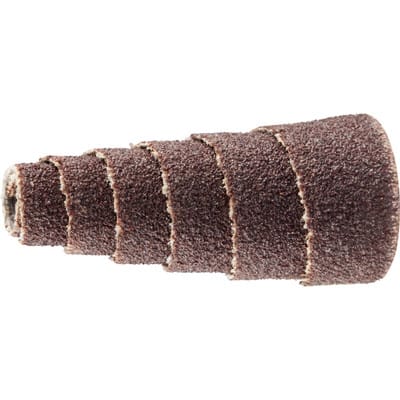 POLIROLL PRK konische Schleifrollen Ø 12x25 mm Bohrung Ø 3 mm Korund A150