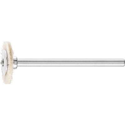 Miniatur- Rundbürste RBU Ø16x2 mm Schaft-Ø3 mm weißes Ziegenhaar