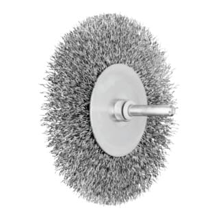 Rundbürste ungezopft RBU Ø100x15 mm Schaft-Ø6 mm Stahl-Draht-Ø0,30