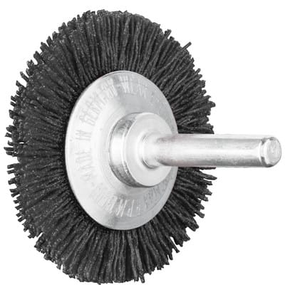 Rundbürste ungezopft RBU Ø 50x4 mm Schaft-Ø 6 mm Keramik-Filament-Ø 0,55 mm Korn 120