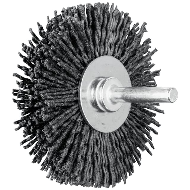 Rundbürste ungezopft RBU Ø 70x15 mm Schaft-Ø 6 mm Keramik-Filament-Ø 1,10mm Korn 120