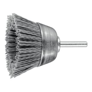 Topfbürste ungezopft TBU Ø60mm Schaft-Ø6 mm SiC-Filament-Ø0,90 Korn 180