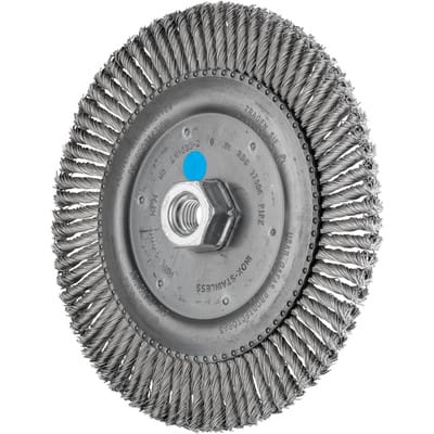 PIPELINE Bürste gezopft RBG Ø 178x6 mm M14 Edelstahl-Draht-Ø 0,50mm Winkelschleifer