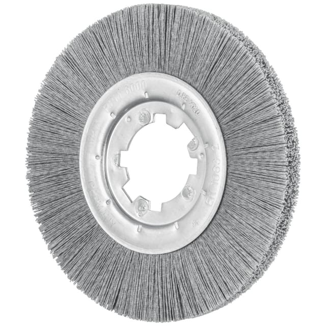 Rundbürste ungezopft RBU Ø 200x13x50,8 mm Bohrung SiC-Filament-Ø 0,55 mm Korn 120 stationär