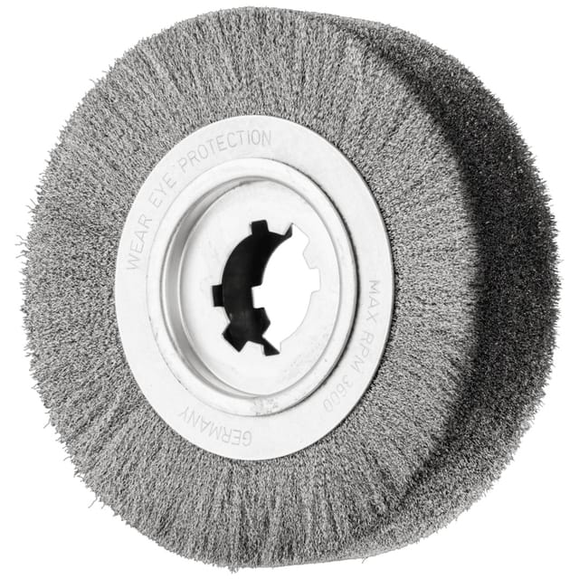 Entgratbürste ungezopft RBU Ø250x60x50,8 mm Bohrung Edelstahl-Draht-Ø0,20 stationär