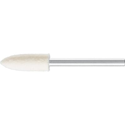 harte Filzpolierstifte Spitzkegelform Ø 6x18 mm Schaft-Ø 3 mm