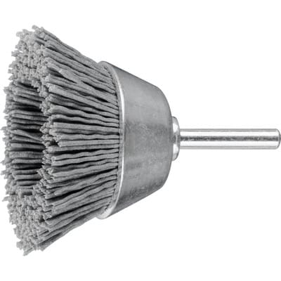 Topfbürste ungezopft TBU Ø50mm Schaft-Ø6 mm SiC-Filament-Ø0,90 Korn 180