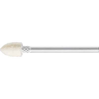 harte Filzpolierstifte Spitzkegelform Ø 6x10mm Schaft-Ø 3 mm