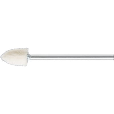 harte Filzpolierstifte Spitzkegelform Ø 6x10mm Schaft-Ø 2,35 mm
