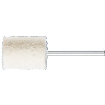 harte Filzpolierstifte Zylinderform mit Stirnbohrung Ø 15x20mm Schaft-Ø 3 mm