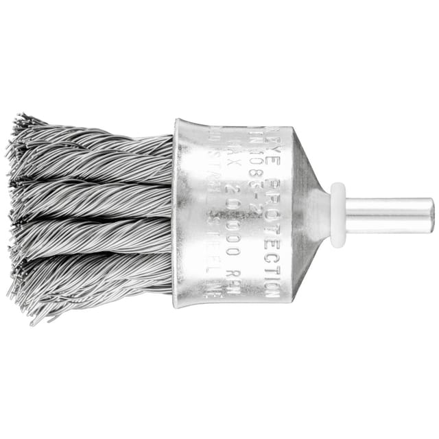 POS Pinselbürste gezopft PBG Ø30mm Schaft-Ø6 mm Stahl-Draht-Ø0,35