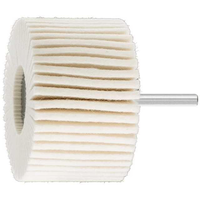 weiche Filzlamellenstifte FLS Ø 80x50mm Schaft-Ø 6 mm für universelle Polierarbeiten