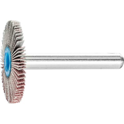 Korund Fächerschleifer F Ø 30x3 mm Schaft-Ø 6 mm A150 für Feinschliff und Finish