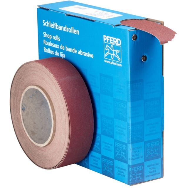 Korund Schleifbandrolle Gewebe SBR Breite 38 mmxLänge 25m A150 für universelle Anwendung