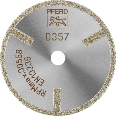 Diamant-Trennscheibe D1A1R 50x2,0x6,0mm D357 (grob) mit Schutzsegment für GFK/CFK