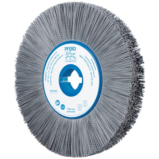 COMPOSITE FLEX Rundbürste RBUP Ø 350x25x50,8 mm Bohrung SiC-Filament-Ø 0,90mm Korn 180 stationär