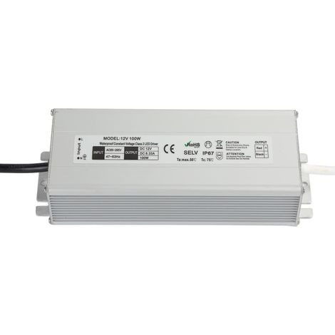 100-w-schaltnetzteil, Wasserdicht (ip67), Led-netzteil, Ac 85–265 V, Us-standardausgang 12 V