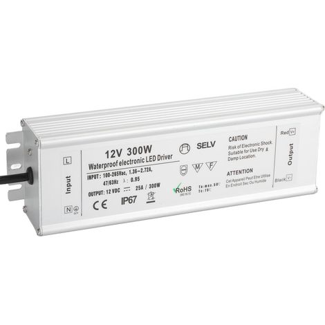 300-w-schaltnetzteil, Wasserdicht (ip67), Led-netzteil, Ac 100–265 V, Us-standardausgang 12 V