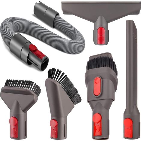 6-teiliges Zubehörset Für Dyson Staubsauger: Bürste, Düse & Schlauch. Universelle Ersatzteile Für Dyson V7, V8, V10, V11, V12, V15 Und Gen5 Zur Reinigung Von Tierhaaren Und Haushaltsgegenständen.
