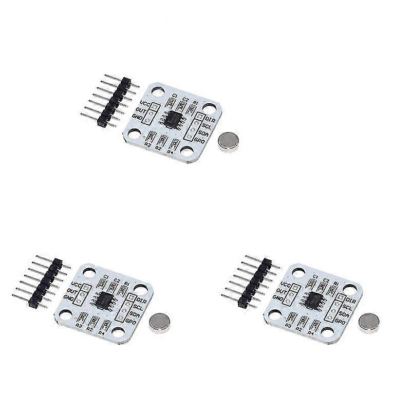 3 Stück As5600 Encoder 12 Bit Präzision Magnetische Induktion Winkelmessung Sensormodul Electronic Co