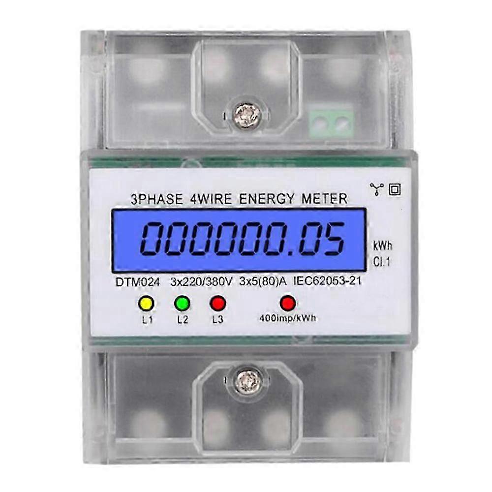 3-phasen-4-draht-energiezähler, 220/380 V, 5–80 A, Energieverbrauch, Kwh, 3-phasen-4-draht-energiezähler