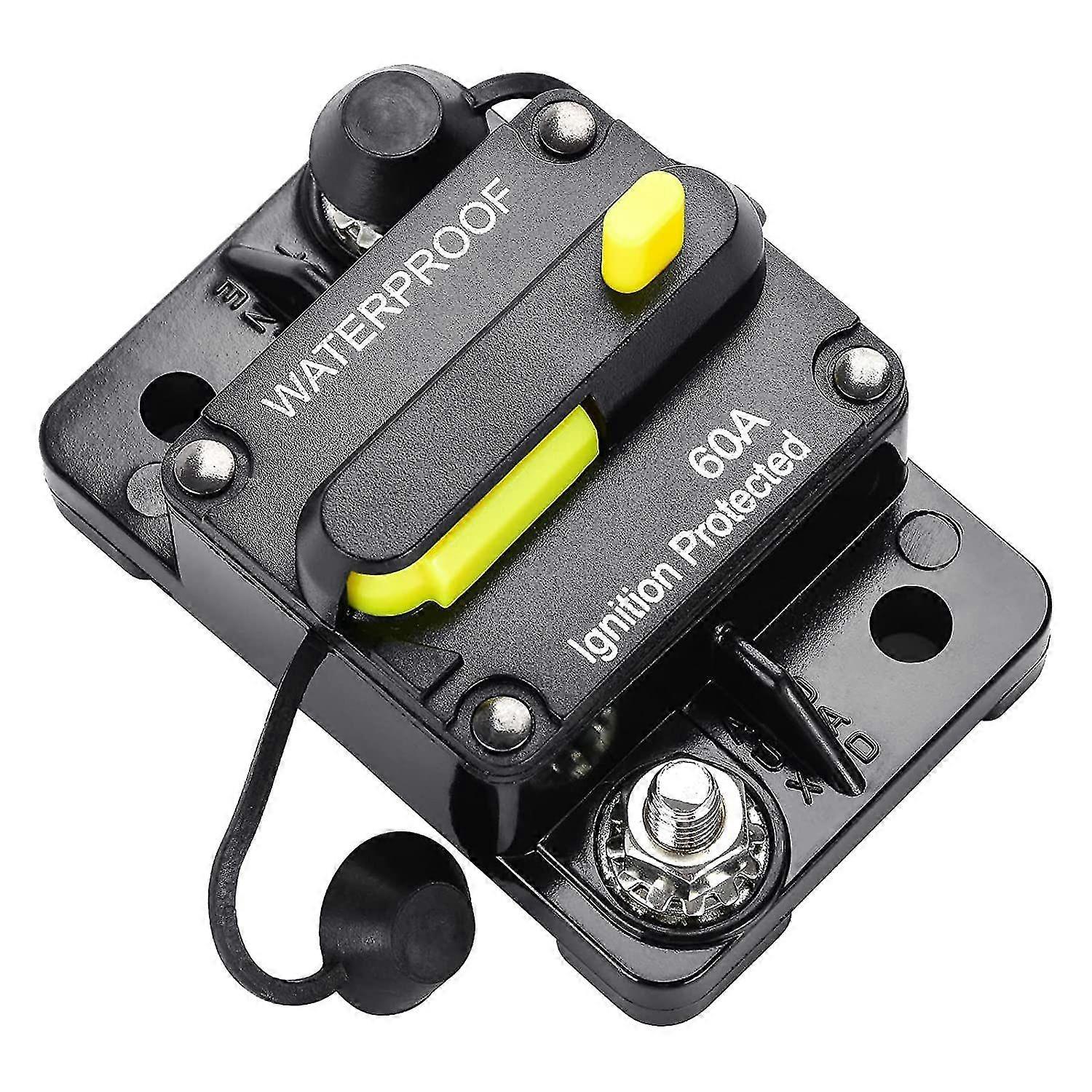 60 Ampere Leistungsschalter, Inline-sicherung, Wechselrichter Mit Manuellem Reset Für Auto, Wohnmobil, Audio, 12 V–48 V Gleichstrom, Wasserdicht