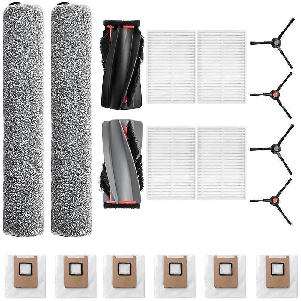 Zubehör Für Den Roboterstaubsauger Eufy Omni C28: 1 Rotierende Bürste, 2 Rotierende Bürsten, 4 Filter, 4 Seitenbürsten, 6 Staubbeutel.