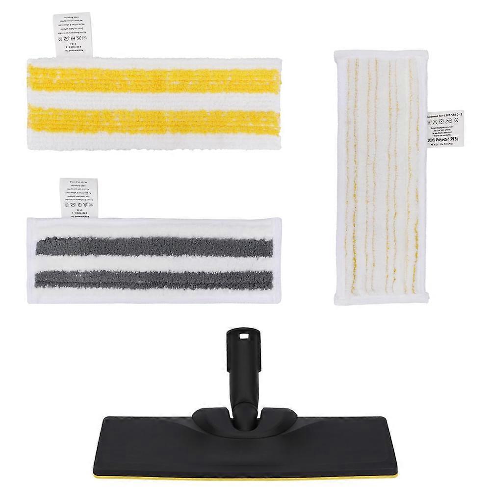 Bürstenset Für Die Dampfreiniger Kärcher Easyfix Sc 2, Sc 3, Sc 4 Und Sc 5, Inklusive 3 Mikrofasertüchern Und 1 Bürstenkopf.