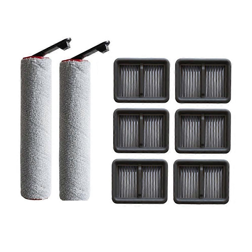 Set Mit 8 Ersatz-hauptbürstenfiltern Für Die Bodenscheuersaugmaschinen Dreame H14 Ace / H14 Gt, Einschließlich Hepa-filter Und Walzenbürstenteilen.