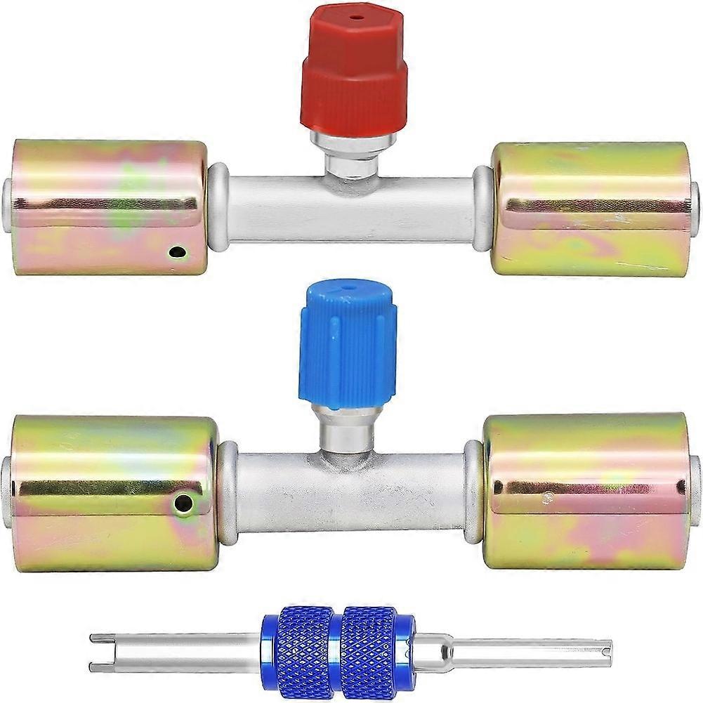Kit Mit 2 Anschlüssen Für Klimaanlage, Gerades Hochdruckventil 8/10/180° Für Sichere Verwendung