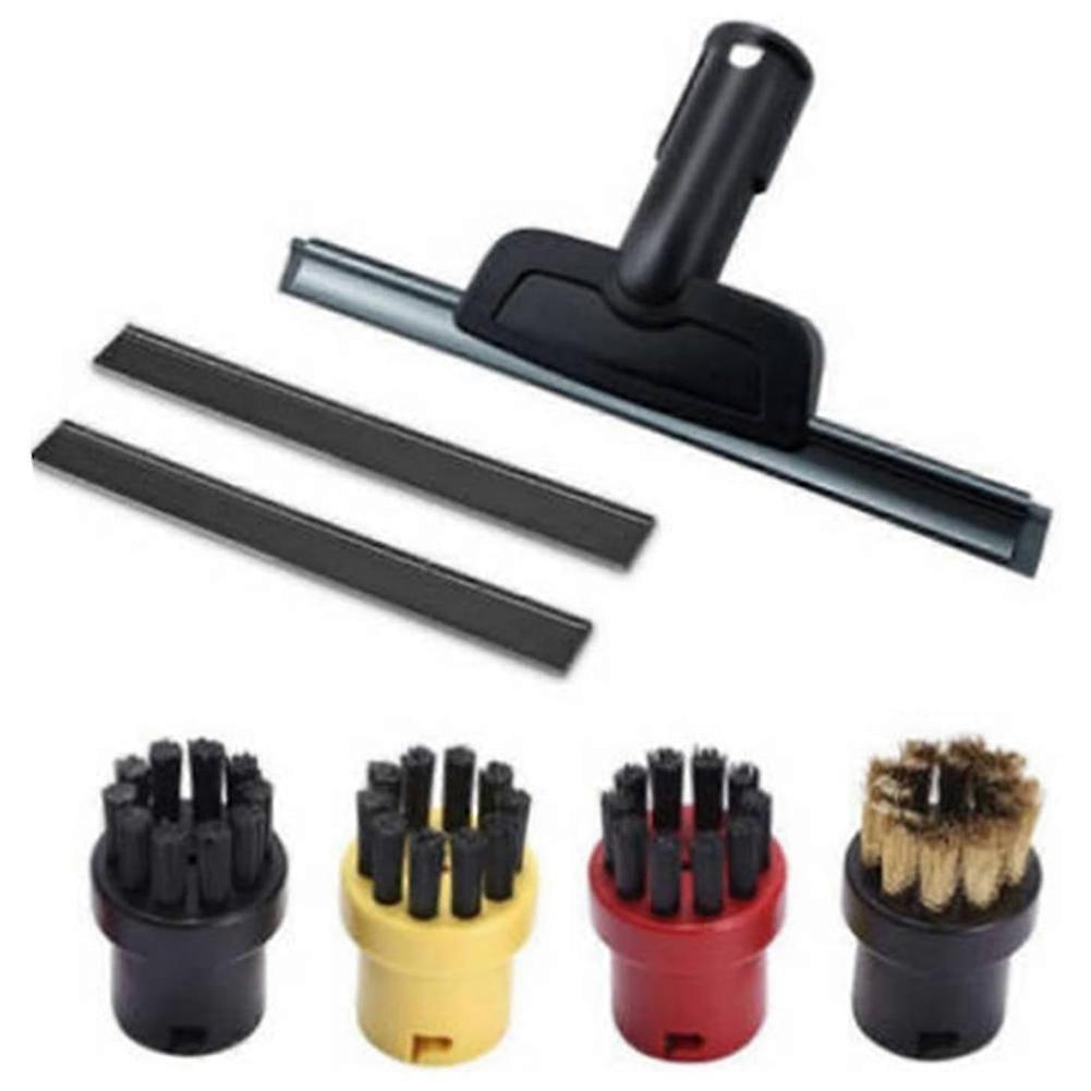 Set Mit 7 Zubehörteilen Für Karcher Sc1 Sc2 Sc3 Sc4 Sc5 Dampfreiniger: Dampfabzieher, Fensterschaber Und Rundbürste.