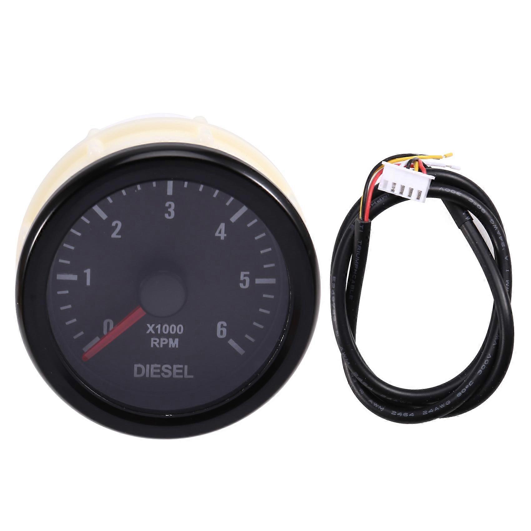 52 Mm, 0–6000 U/min (am Armaturenbrett), Elektrischer Drehzahlmesser Für Dieselmotoren