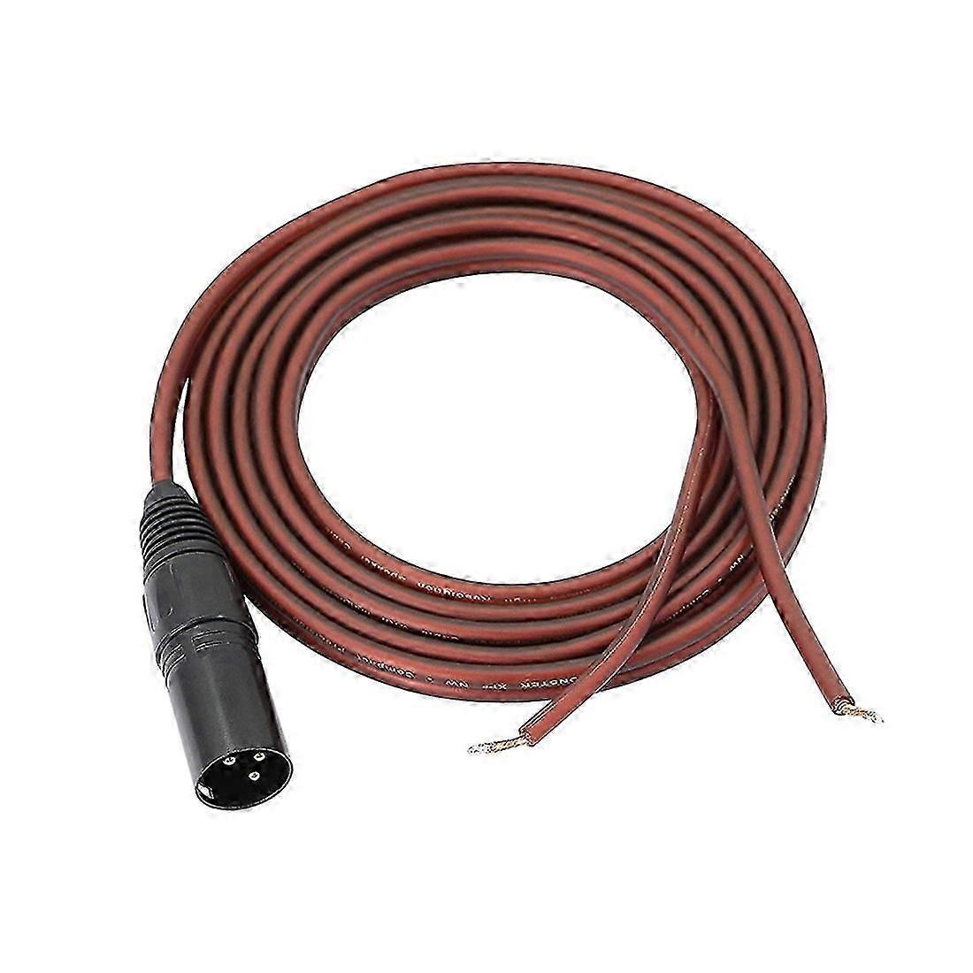 Xlr-lautsprecherkabel, Lautsprecherkabel Mit Blankem Xlr-stecker, Vergoldeter 3-poliger Xlr-stecker, Ersatz-audiokabel Mit Offenem Ende