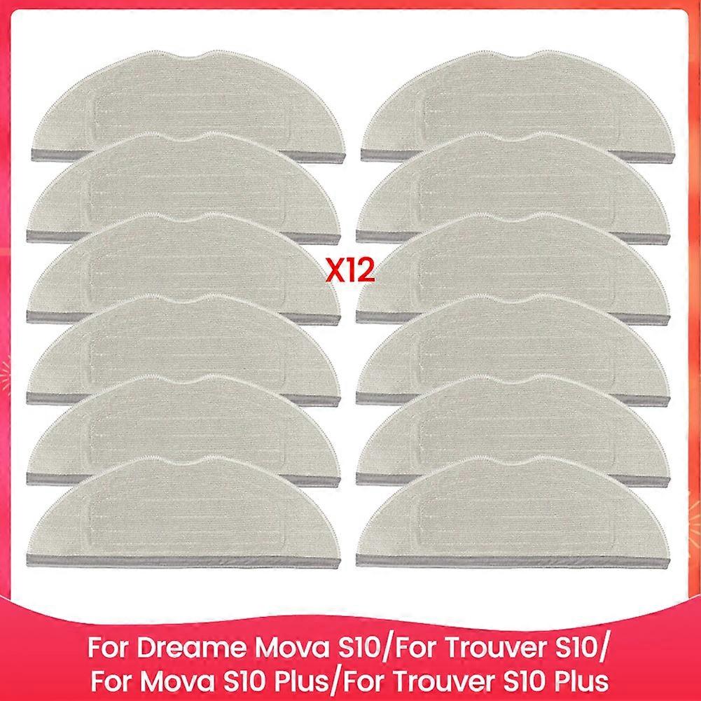 12 Stück Mopp-tuch-pads Für Dreame Mova S10/find S10/mova S10 Plus/find S10 Plus Ersatzteile