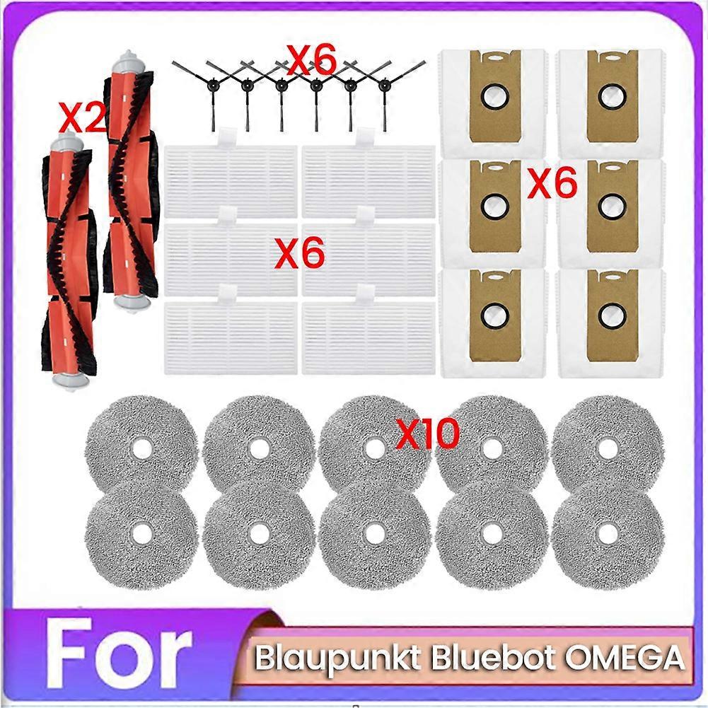 30-teiliges Set Inklusive Bürste, Staubbeutel, Filter Und Reinigungstuch Für Blaupunkt Bluebot Omega Staubsauger – Ersatzteile