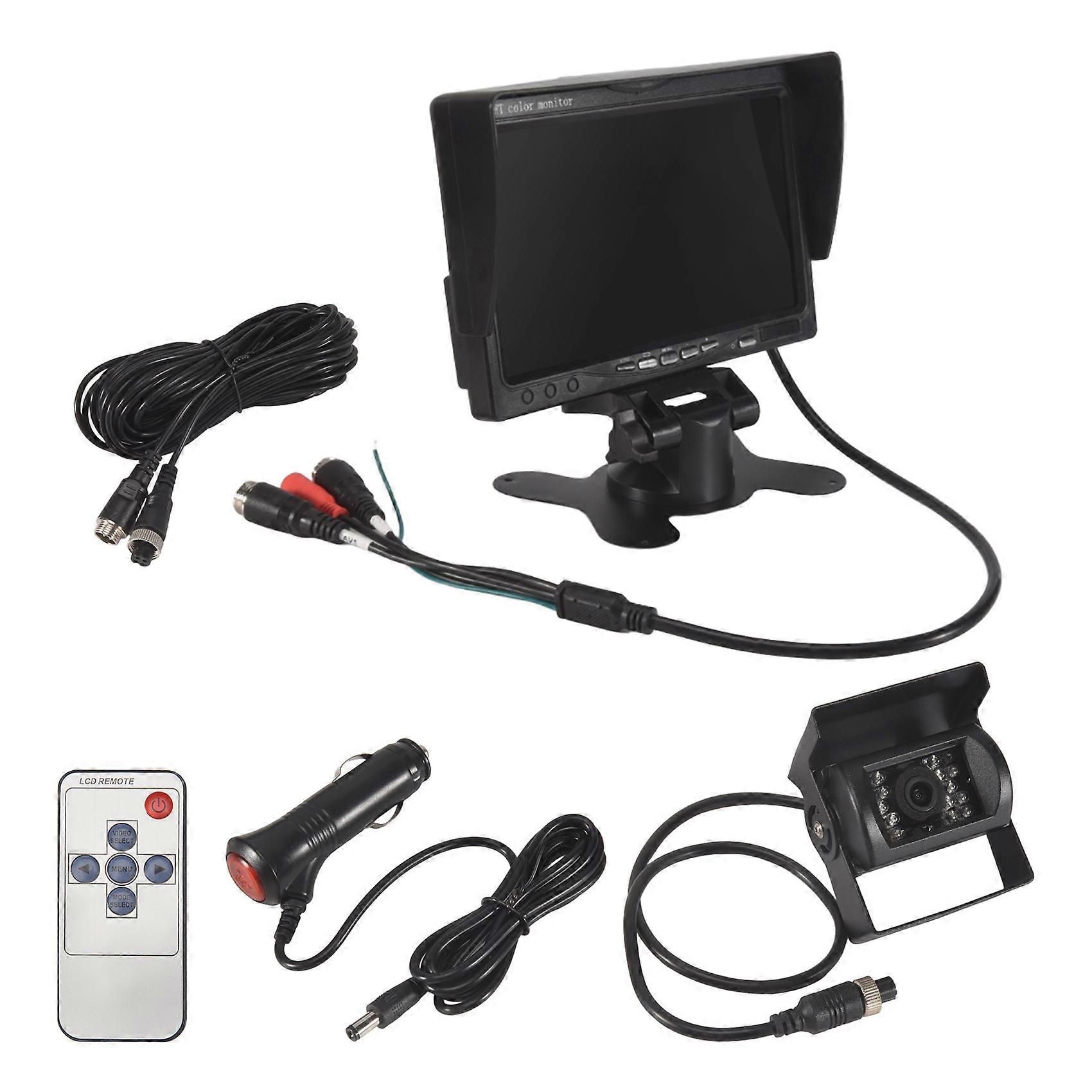Auto-ahd-rückfahrkamera Mit Monitor Für Lkw-parkanhänger, 24-v-rückfahrkamera, 7-zoll-rückfahrbild-automonitor, 6 M
