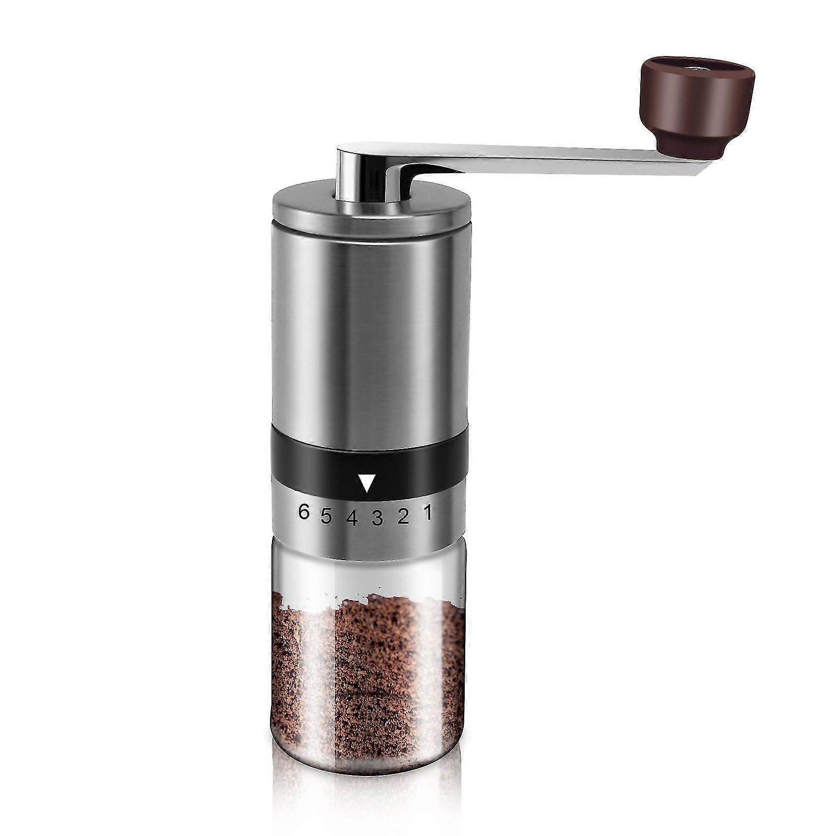 Manuelle Kaffeemühle – Handkaffeemühle Mit Keramikgraten, 6 Einstellbare Einstellungen – Tragbare Hand-c