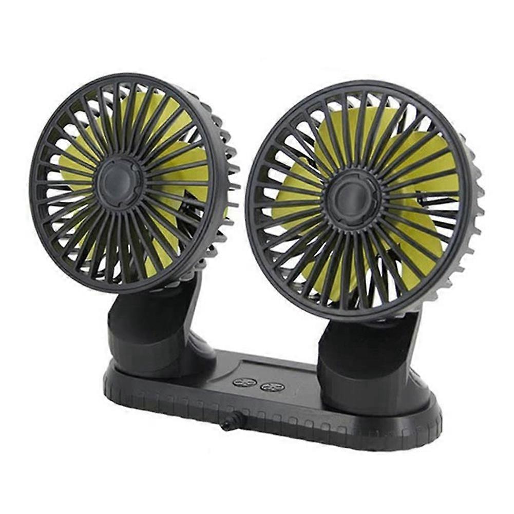 Universeller Auto-ventilator Mit Zwei Köpfen, Verstellbar, Usb-betrieben, 3 Geschwindigkeiten, Armaturenbrett-ventilator.