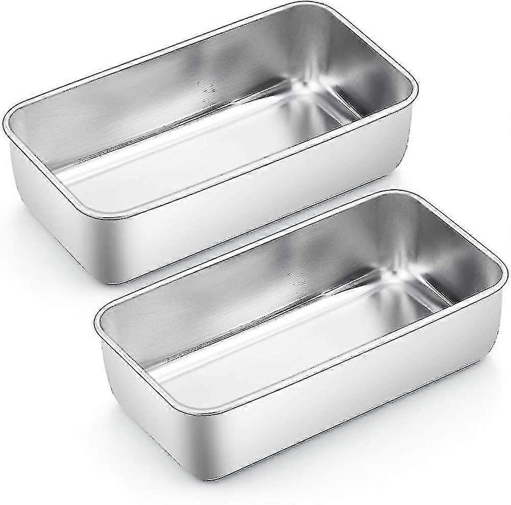 2023 Brotbackform, 2er-set, Brotbackform Aus Edelstahl, Rechteckige Kuchenform