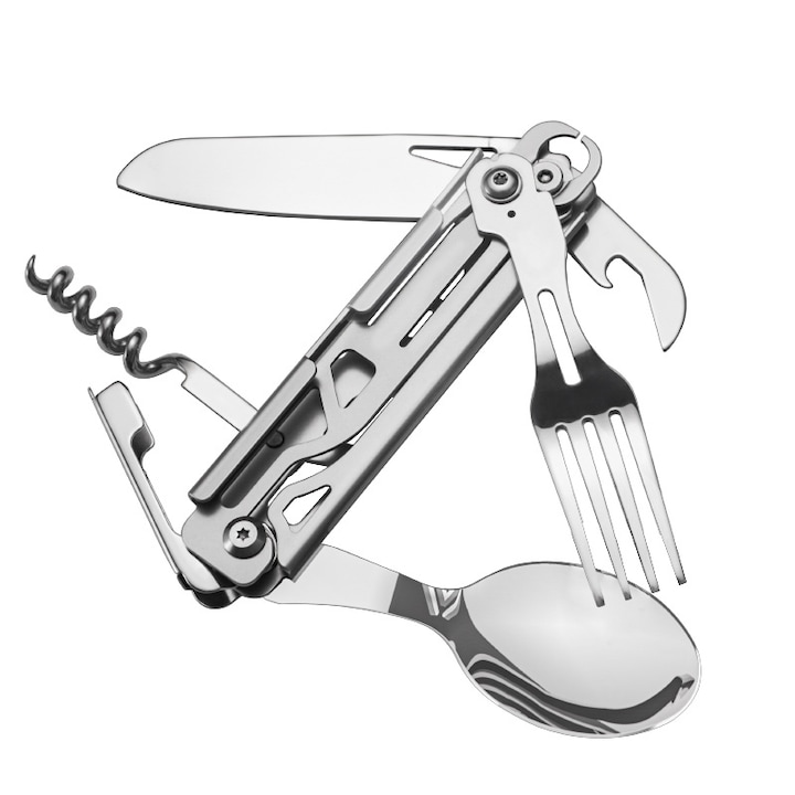 Multifunktionsmesser, Edelstahl, 11 X 3,3 X 3,3 Cm, Silber