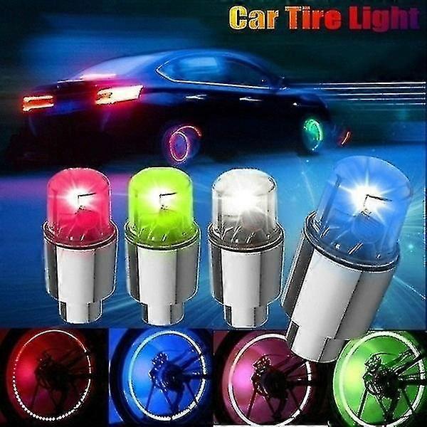 4er-pack Fahrrad-auto-motorrad-reifen-reifenventildeckel-blinker-led-licht
