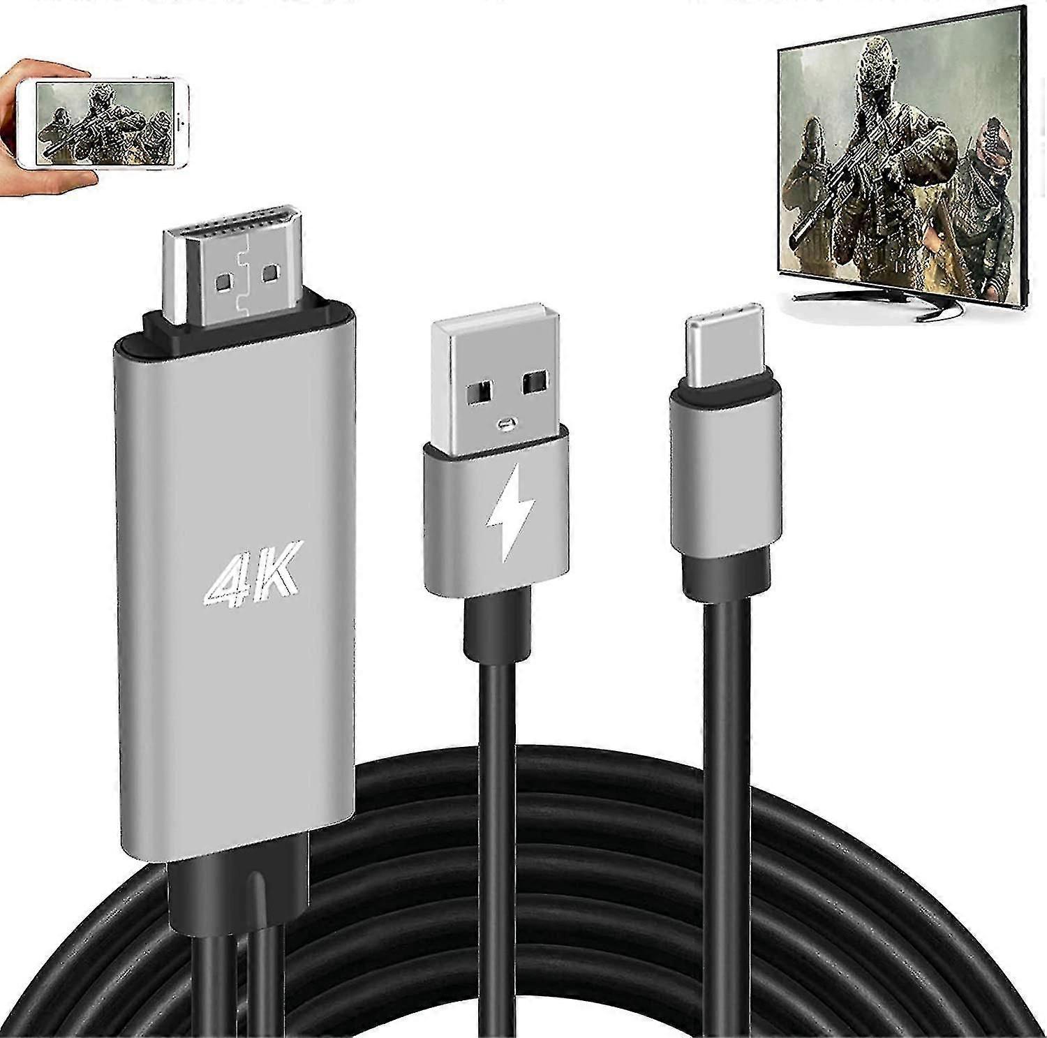 Hdmi-adapter, Usb-typ-c-kabel, Mhl 4k Hd-video-digitalkonvertierungskabel