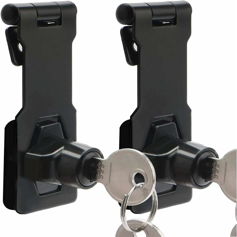 2er-pack 3"-überfälle Mit Schlüsselüberfalle Mit Schloss Und Metall-verriegelungsschlüssel.