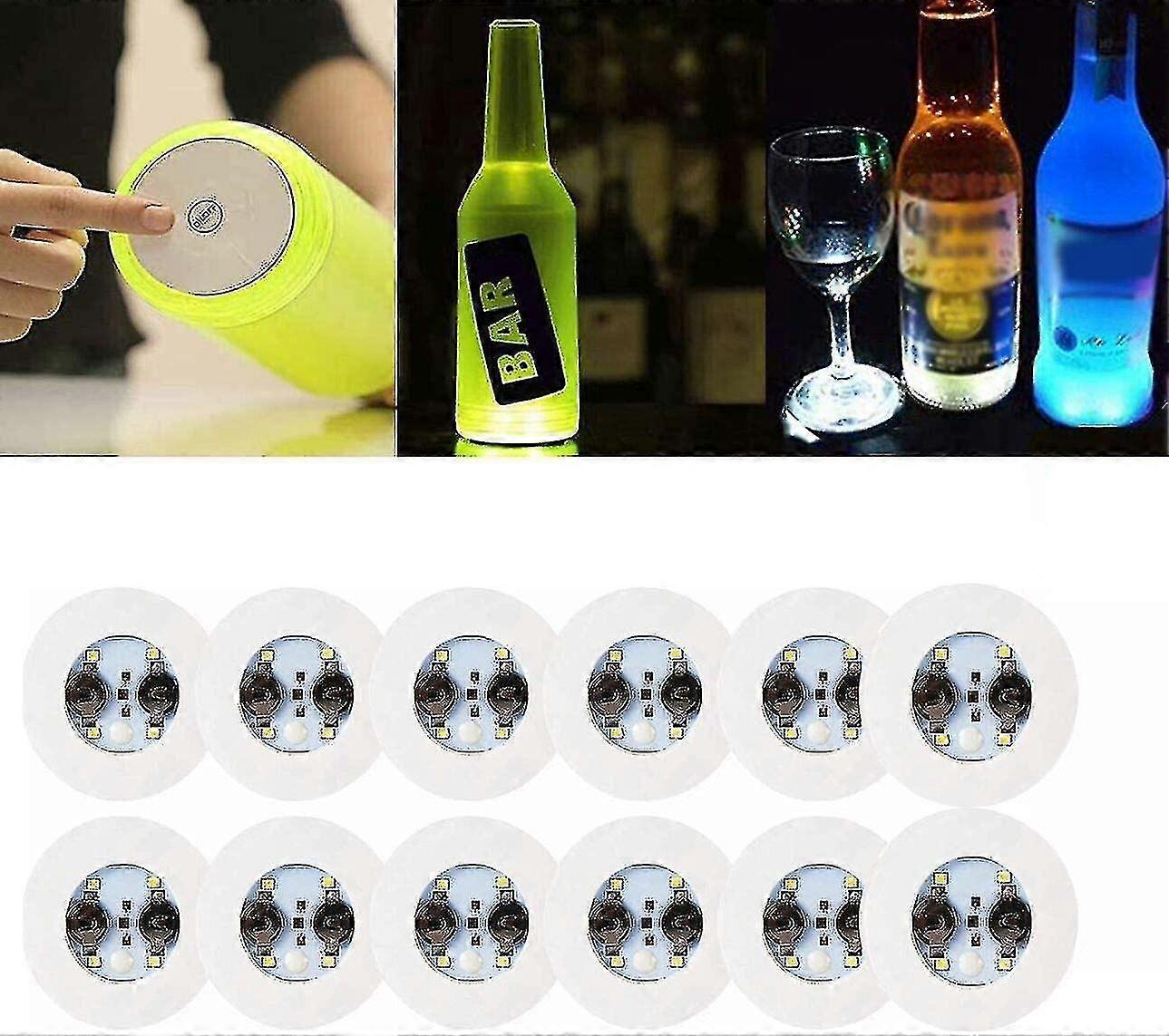 Led-untersetzer, Packung Mit 12 Leuchtenden Untersetzern, Led-flaschenbeleuchtung Von Sugoumei
