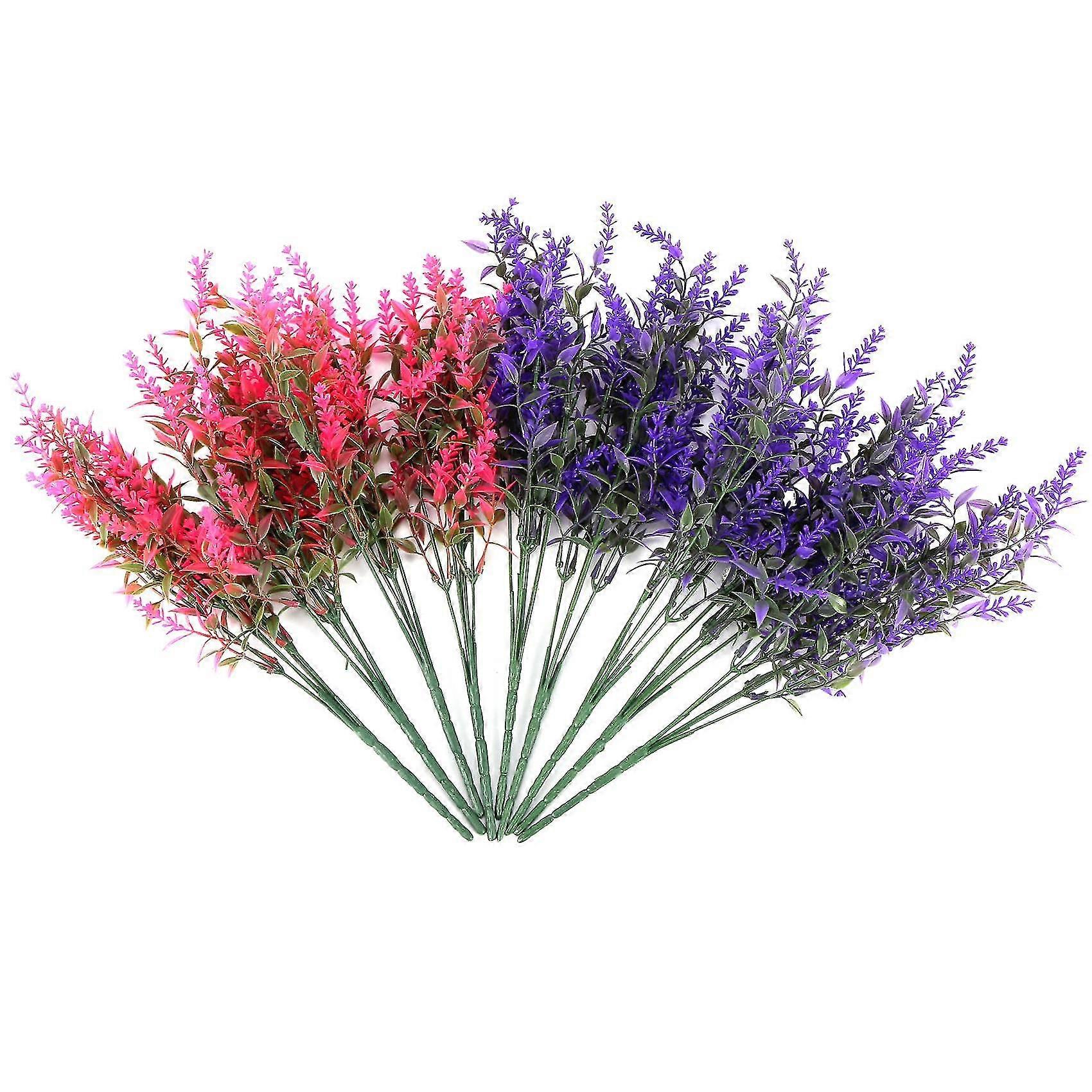 Künstliche Lavendelblüten, 9 Bündel, Blumen Für Den Außenbereich, Zur Dekoration, Uv-beständig, Kein Verblassen, Kunstplast